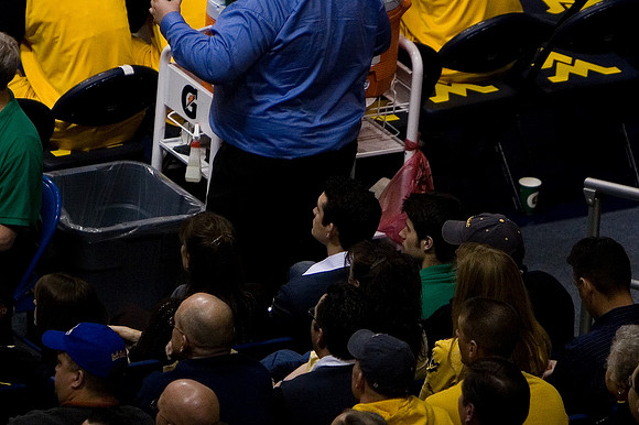 Joe Alexander watching the game