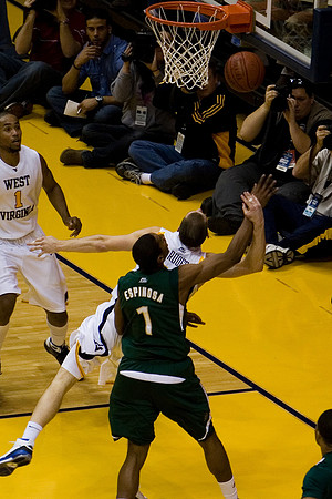 Ruoff fouled on the drive