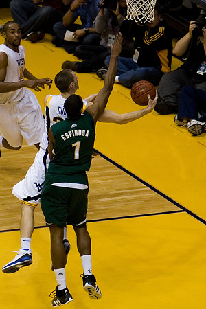 Ruoff fouled on the drive