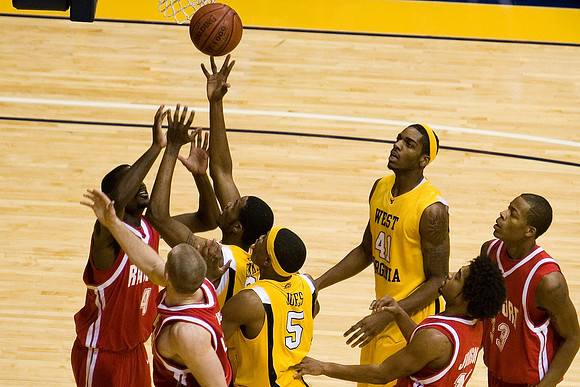 Fighting for offensive rebounds